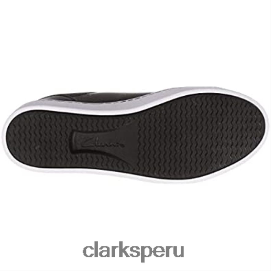 Zapatilla Pawley Springs de mujer de piel negra clarks mujer Clarks 40N4LX1844 cuero negro