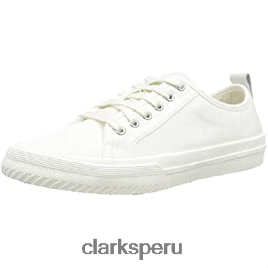 Zapatilla Roxby Lace Mujer Lona Blanca Clarks mujer Clarks 40N4LX678 lienzo blanco