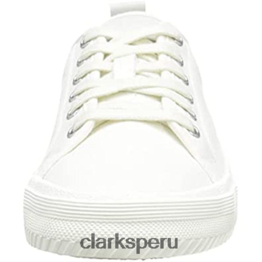 Zapatilla Roxby Lace Mujer Lona Blanca Clarks mujer Clarks 40N4LX678 lienzo blanco