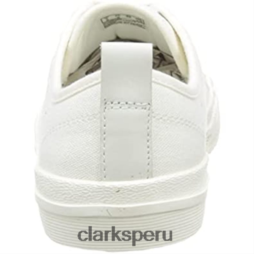 Zapatilla Roxby Lace Mujer Lona Blanca Clarks mujer Clarks 40N4LX678 lienzo blanco