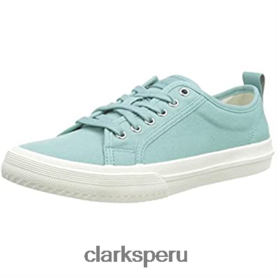 Zapatilla Roxby Lace Mujer Lona Turquesa clarks mujer Clarks 40N4LX372 lienzo turquesa