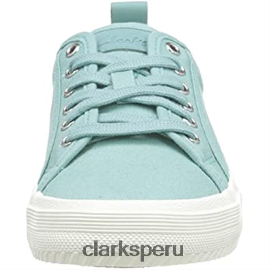 Zapatilla Roxby Lace Mujer Lona Turquesa clarks mujer Clarks 40N4LX372 lienzo turquesa