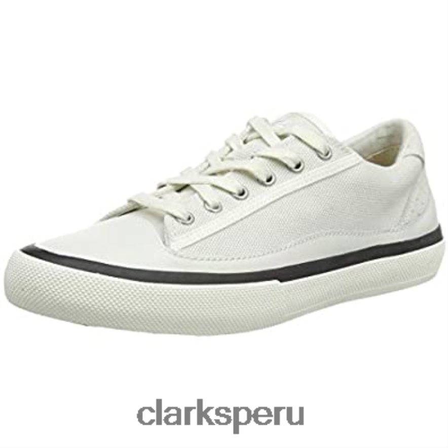 Zapatilla clarks aceley de lona blanca para mujer mujer Clarks 40N4LX1273