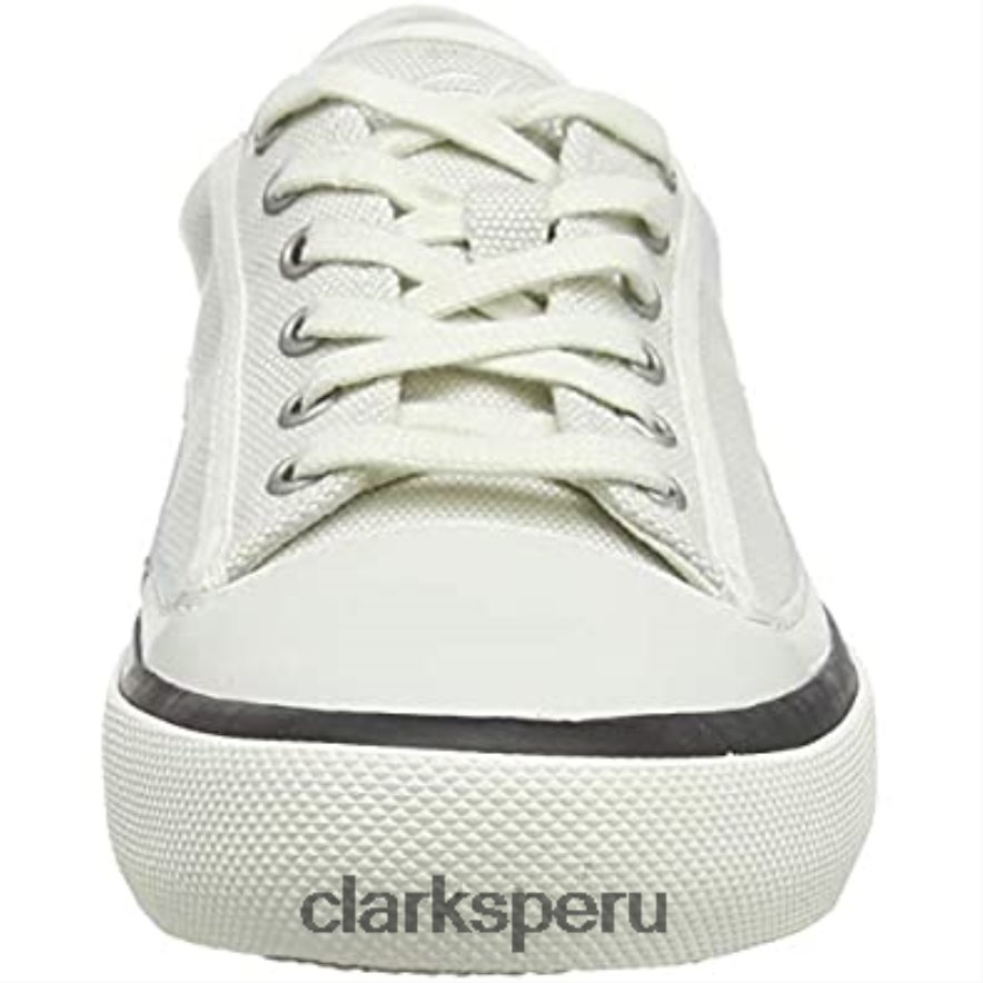 Zapatilla clarks aceley de lona blanca para mujer mujer Clarks 40N4LX1273