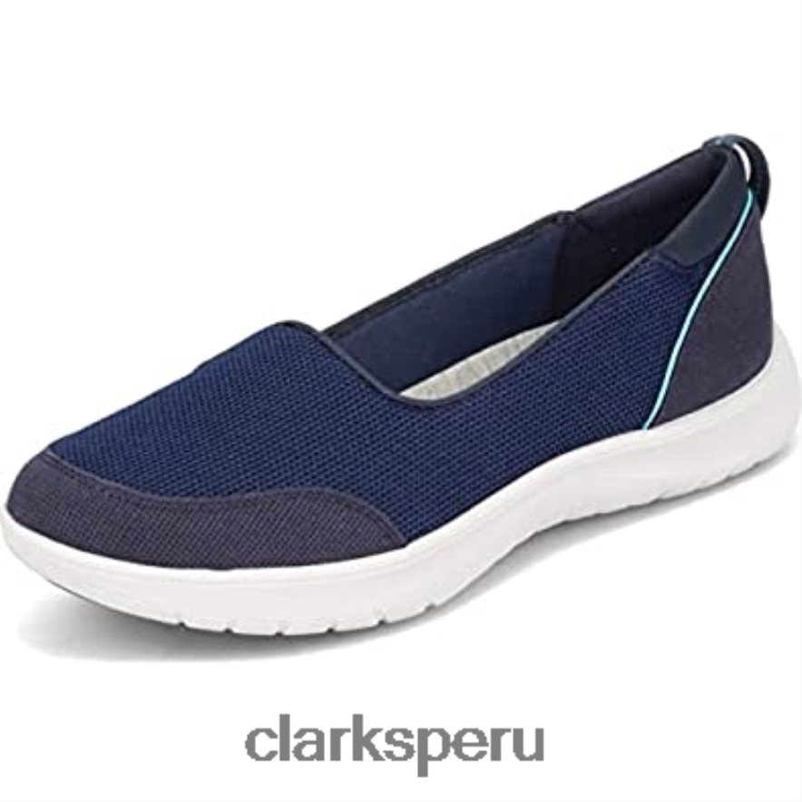 Zapatilla clarks adella blush de tela azul marino para mujer mujer Clarks 40N4LX667 textil azul marino