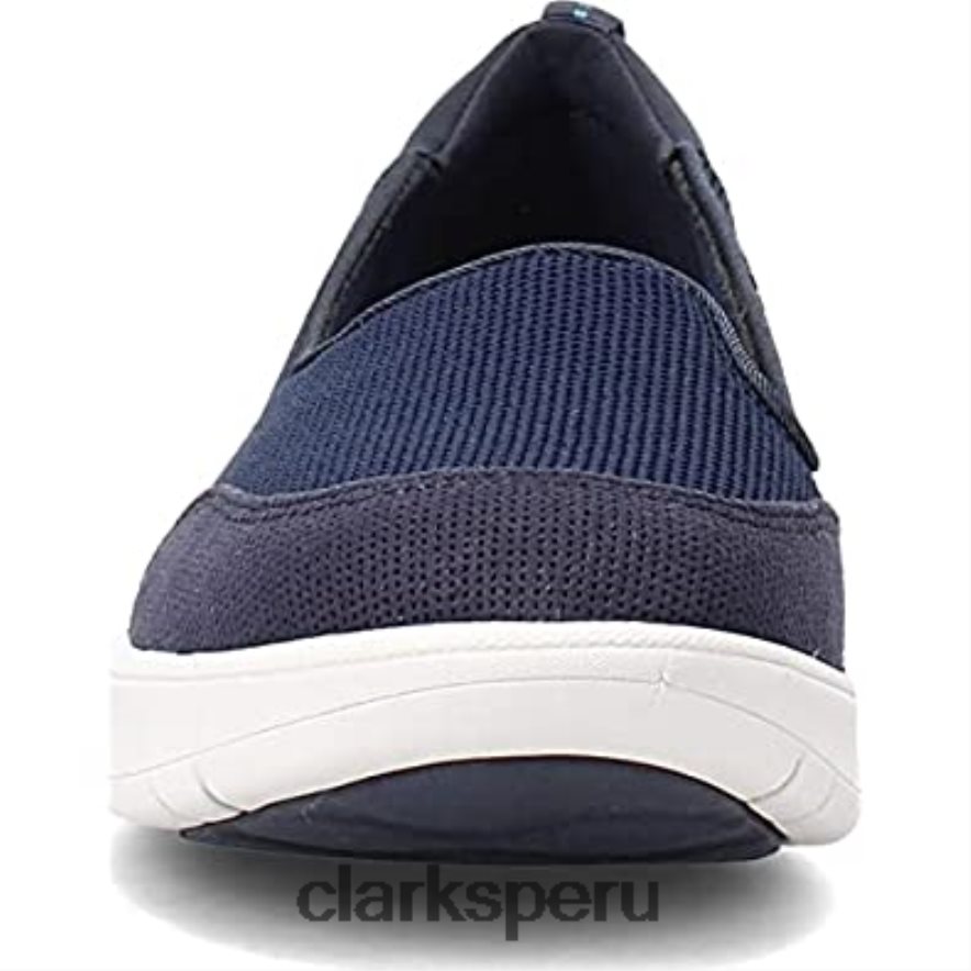Zapatilla clarks adella blush de tela azul marino para mujer mujer Clarks 40N4LX667 textil azul marino