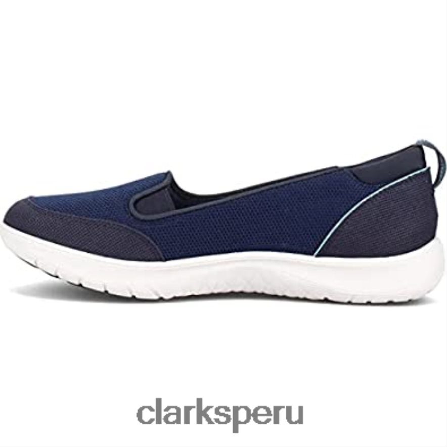 Zapatilla clarks adella blush de tela azul marino para mujer mujer Clarks 40N4LX667 textil azul marino