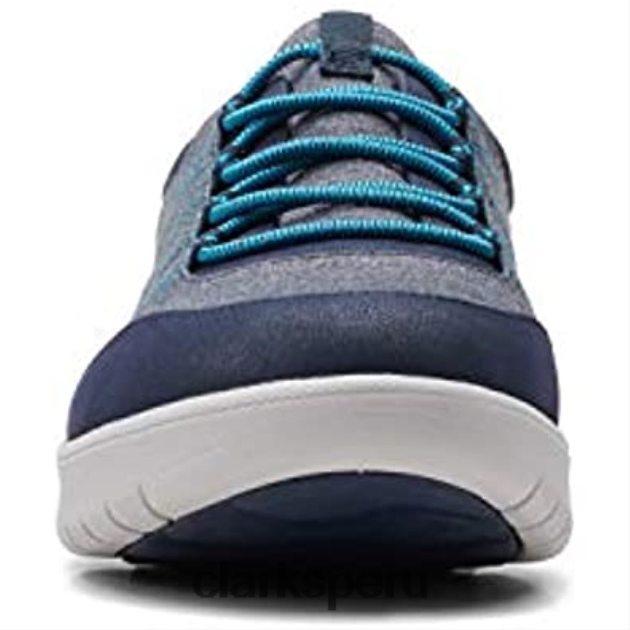 Zapatilla clarks adella holly de tela azul marino para mujer mujer Clarks 40N4LX2539 textil azul marino