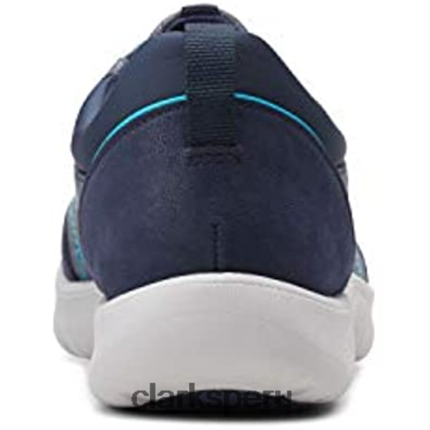 Zapatilla clarks adella holly de tela azul marino para mujer mujer Clarks 40N4LX2539 textil azul marino