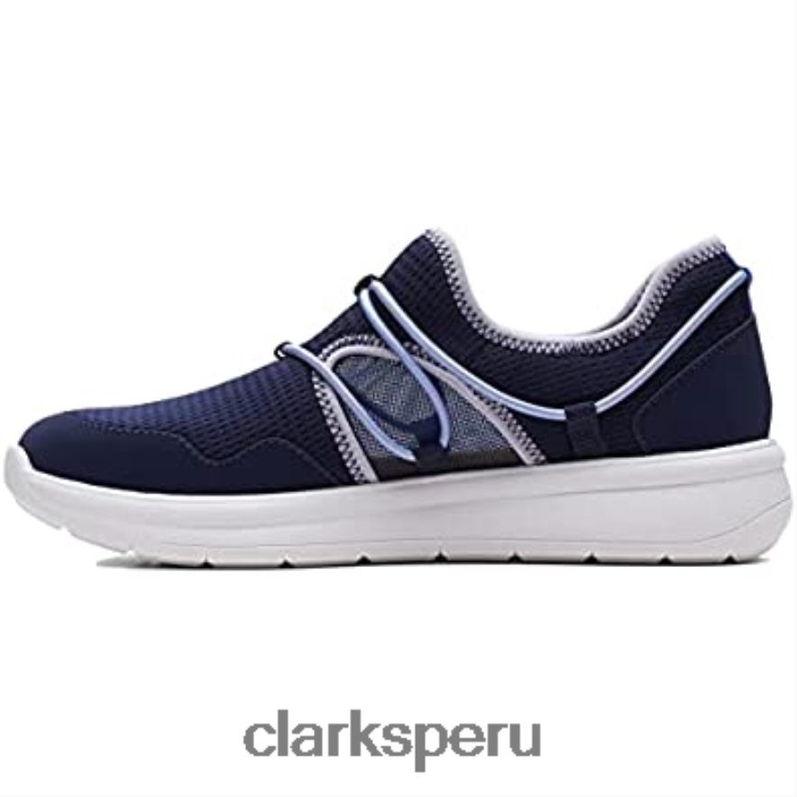 Zapatilla clarks combi ezera skip azul marino oscuro para mujer mujer Clarks 40N4LX976 combi azul marino oscuro