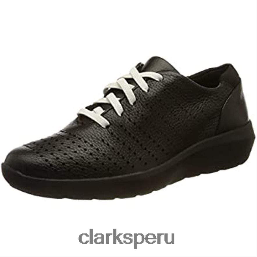 Zapatilla clarks kayleigh aster de piel negra para mujer mujer Clarks 40N4LX280 cuero negro