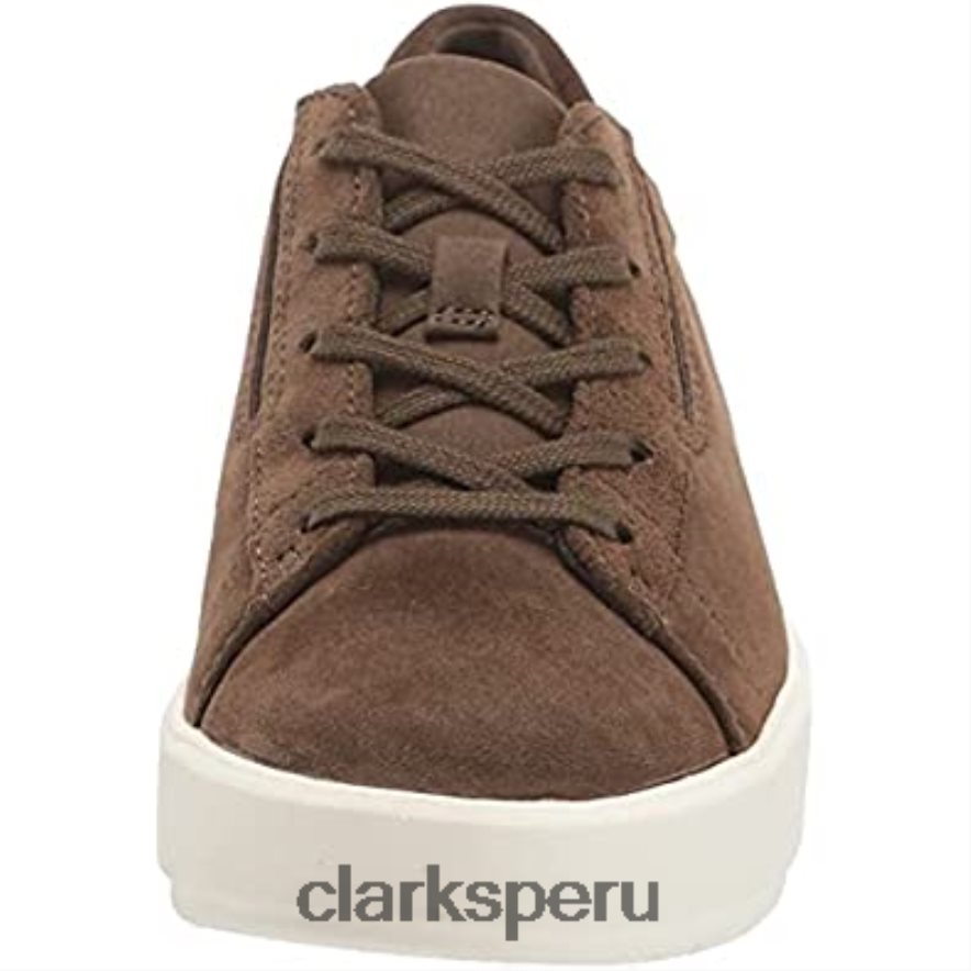 Zapatilla clarks layton lace de ante color oliva oscuro para mujer mujer Clarks 40N4LX1216 ante oliva oscuro