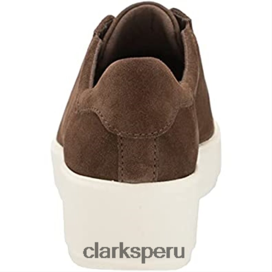 Zapatilla clarks layton lace de ante color oliva oscuro para mujer mujer Clarks 40N4LX1216 ante oliva oscuro