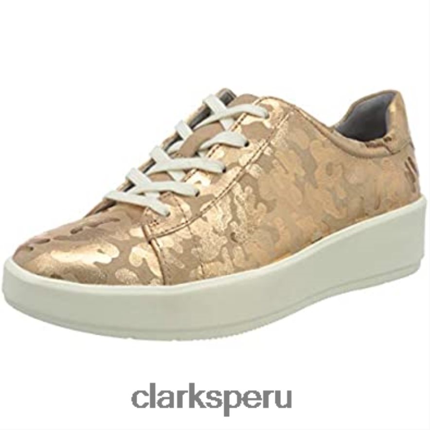 Zapatilla clarks layton pace de mujer en ante dorado rosa mujer Clarks 40N4LX1986