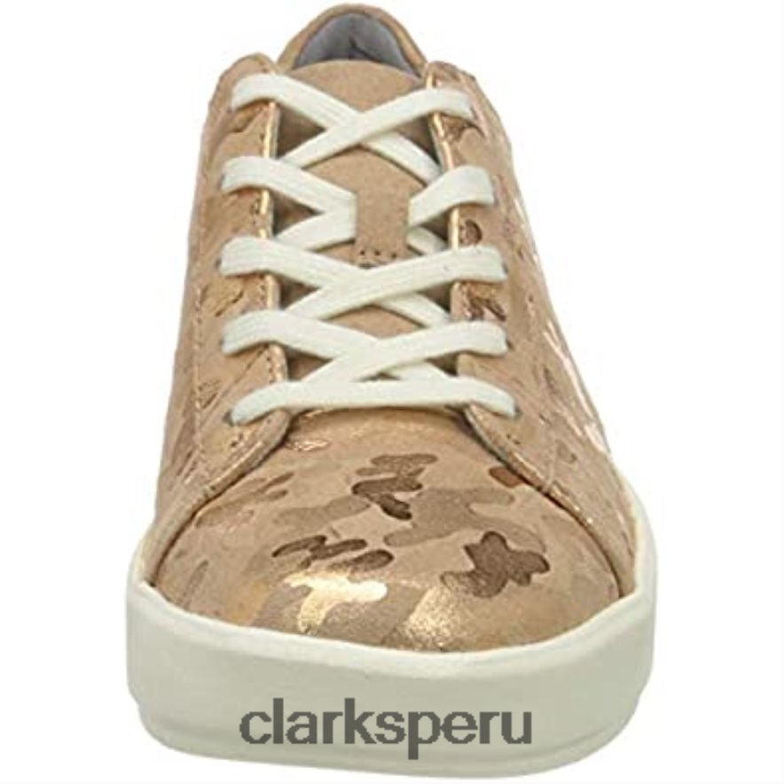 Zapatilla clarks layton pace de mujer en ante dorado rosa mujer Clarks 40N4LX1986