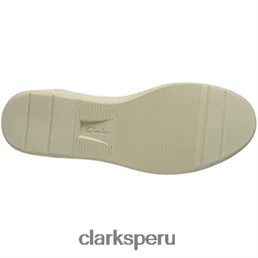 Zapatilla clarks layton rae de cuero azul marino para mujer mujer Clarks 40N4LX537 cuero azul marino