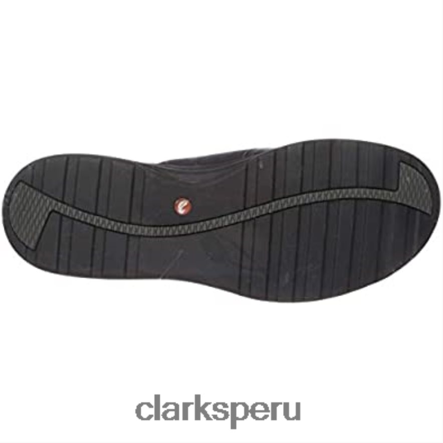 Zapatilla clarks un adorn step de cuero negro para mujer mujer Clarks 40N4LX224 cuero negro