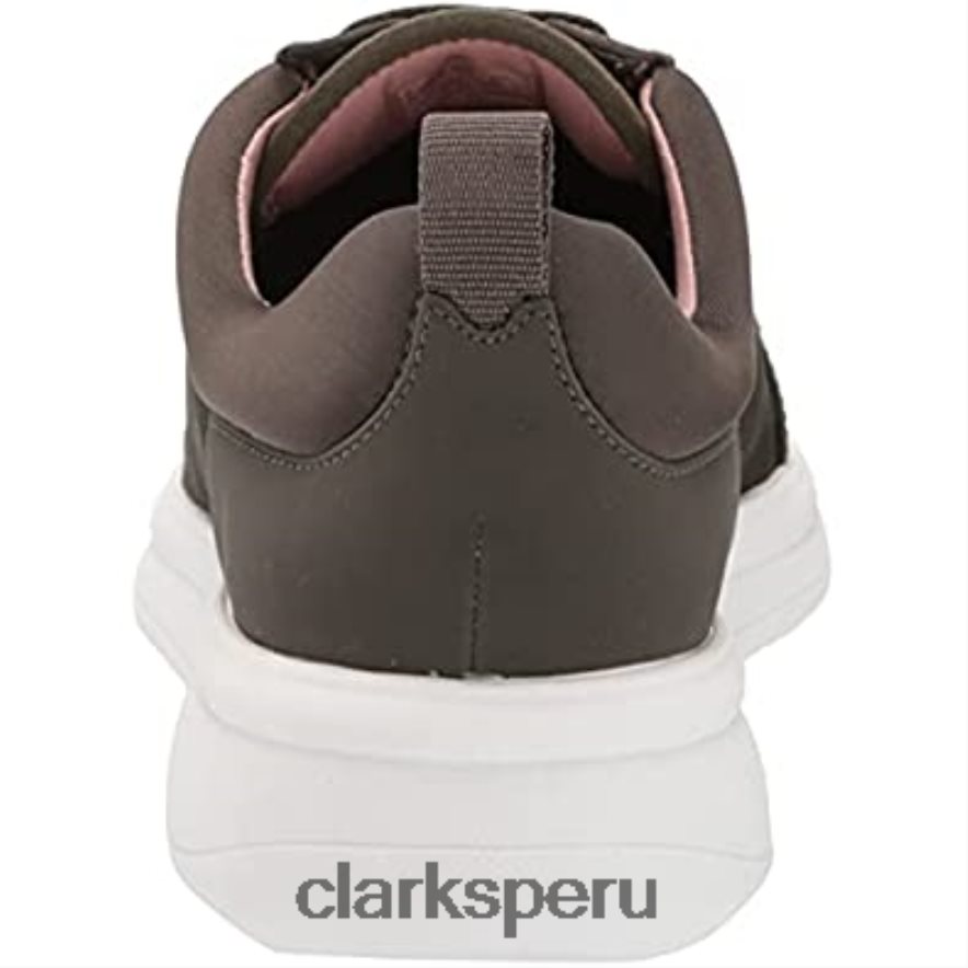 Zapatilla de deporte con cordones ezera para mujer textil color oliva oscuro combi clarks mujer Clarks 40N4LX1582 combi textil oliva oscuro
