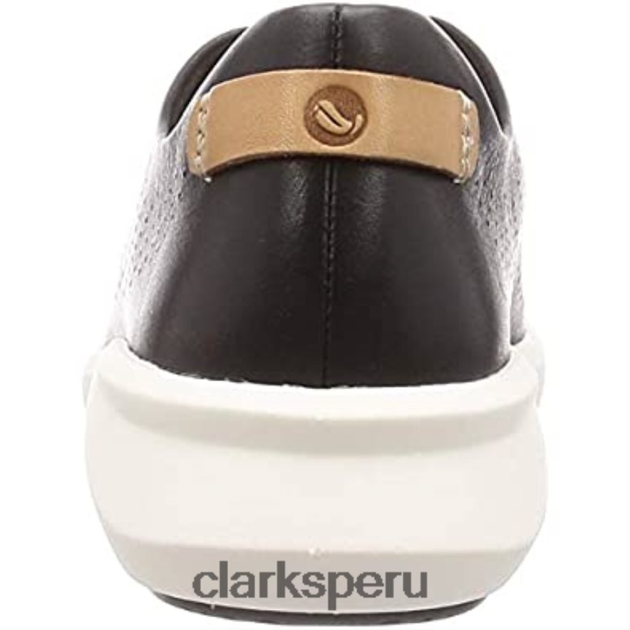 Zapatilla un rio tie de mujer de piel negra clarks mujer Clarks 40N4LX2924 cuero negro