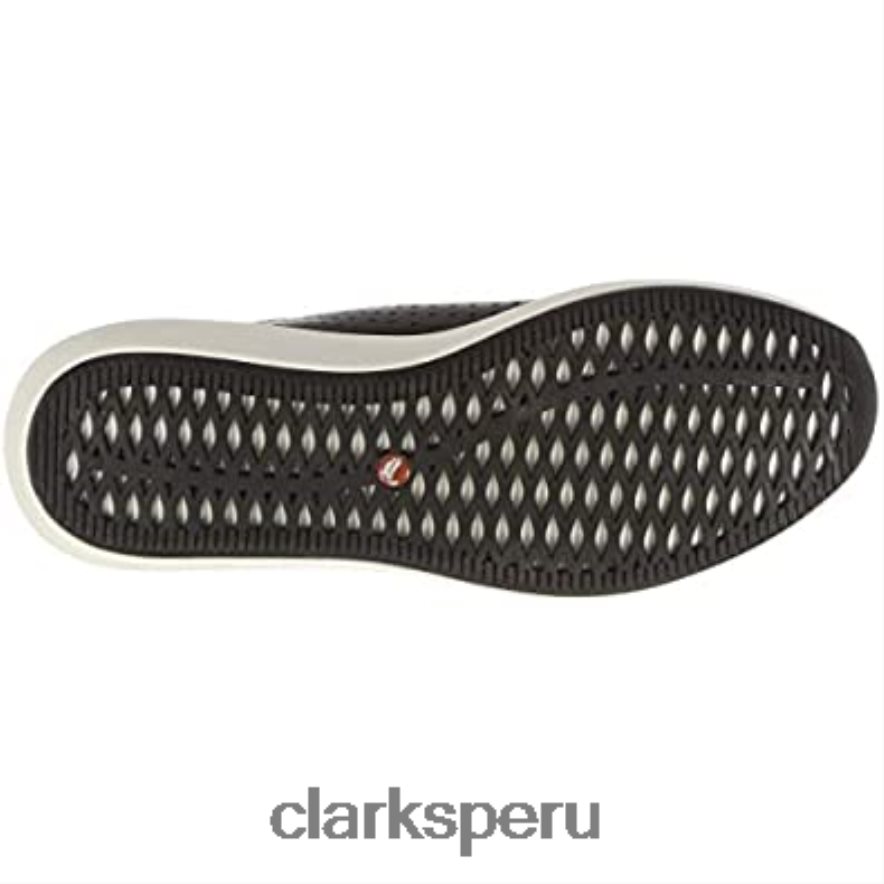 Zapatilla un rio tie de mujer de piel negra clarks mujer Clarks 40N4LX2924 cuero negro