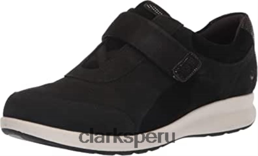 Zapatillas bajas clarks un adorn lo para mujer combinación de ante nobuck negro mujer Clarks 40N4LX378 combinación de ante nobuck negro