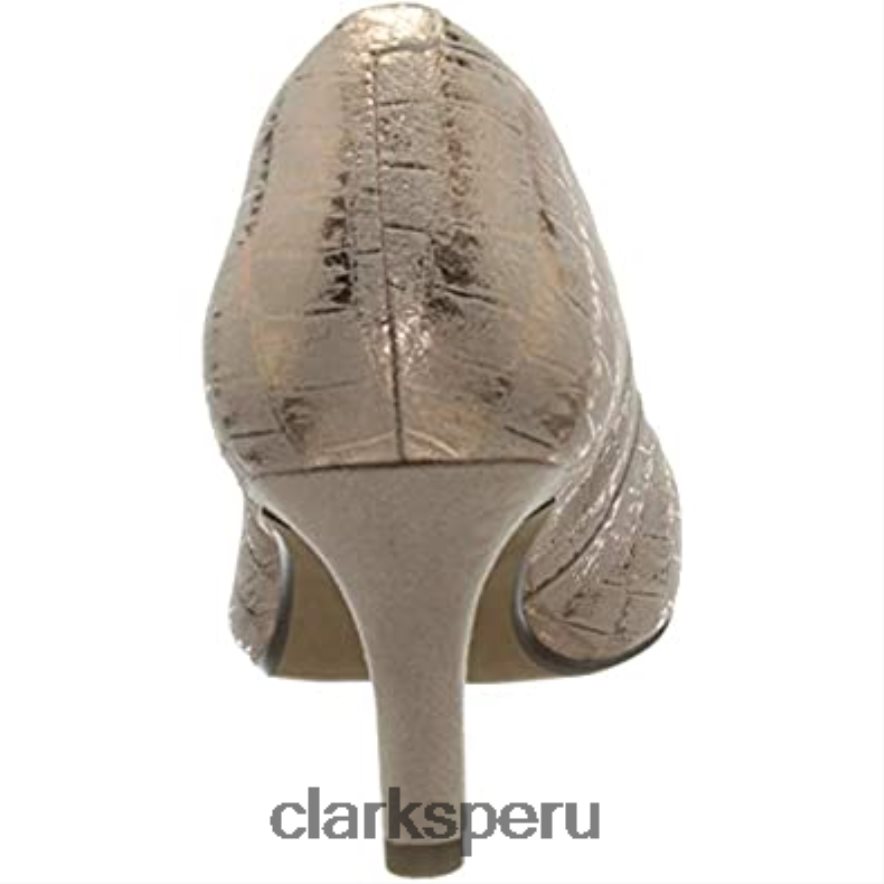 Zapatos de salón Clarks Dusty Rose Interest Leather Illeana Tulip para mujer mujer Clarks 40N4LX1809 cuero de interés rosa polvoriento