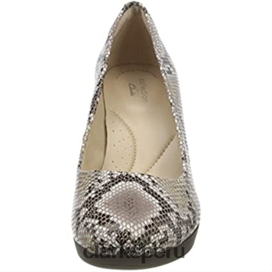 Zapatos de salón clarks ambyr joy de piel sintética con serpiente natural mujer Clarks 40N4LX2800 serpiente natural sintética