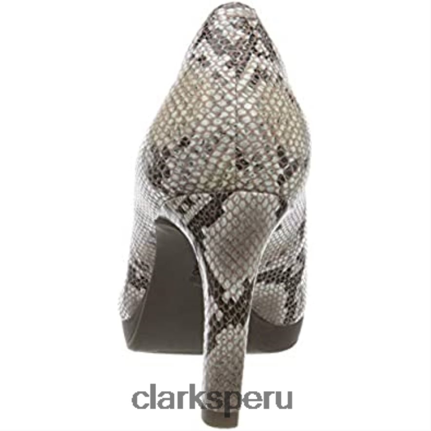 Zapatos de salón clarks ambyr joy de piel sintética con serpiente natural mujer Clarks 40N4LX2800 serpiente natural sintética