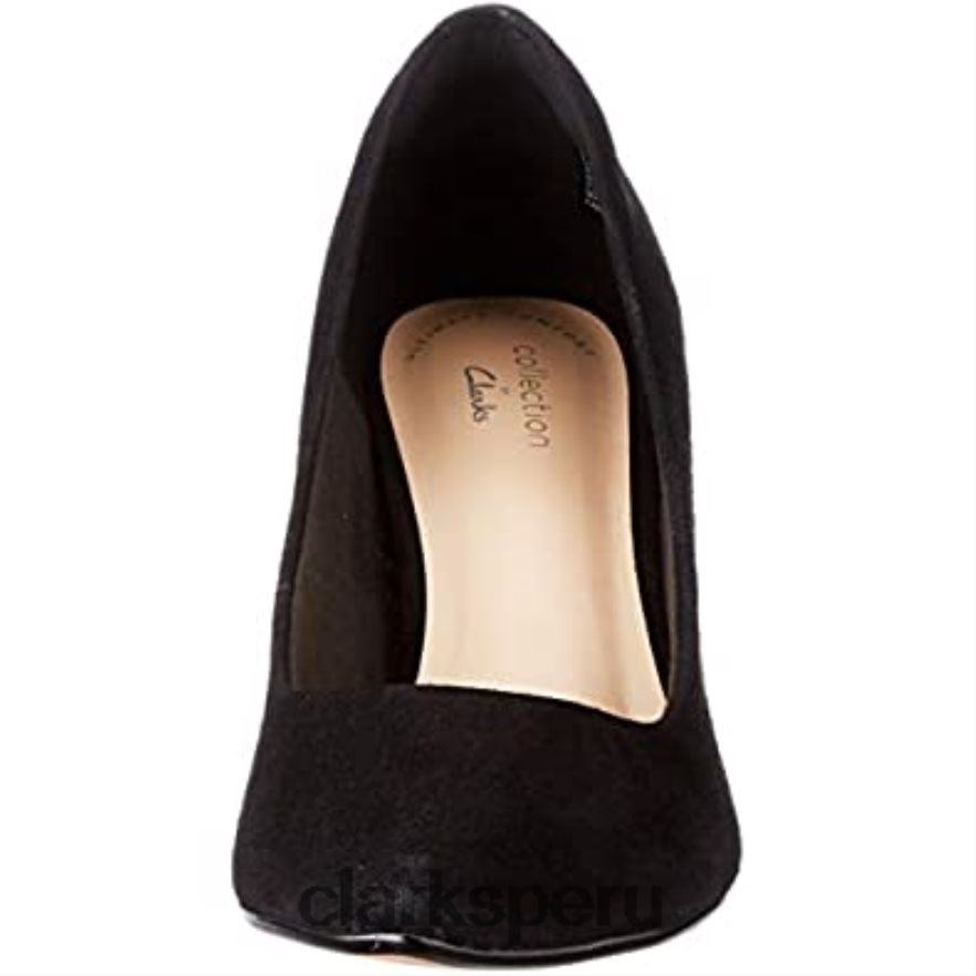 Zapatos de salón clarks aubrie para mujer negro mujer Clarks 40N4LX322 ante negro