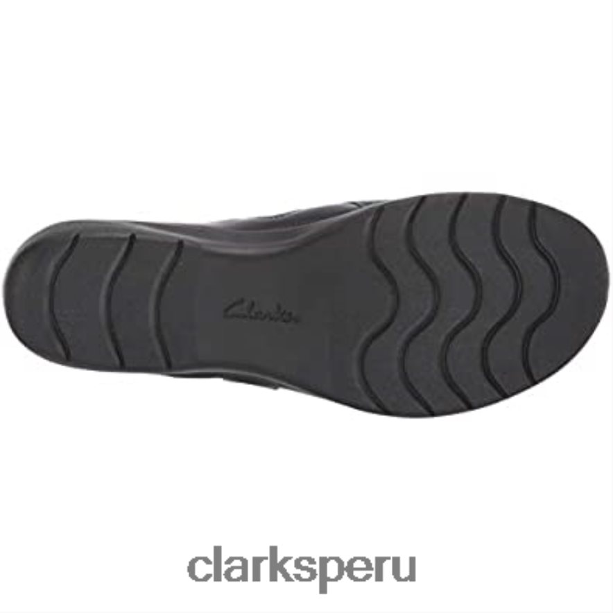 Zapatos de salón clarks cheyn de cuero azul marino para mujer mujer Clarks 40N4LX1737 cuero azul marino