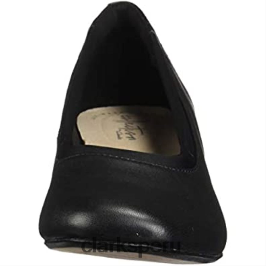 Zapatos de tacón Clarkli Fame de cuero negro para mujer mujer Clarks 40N4LX2915 cuero negro