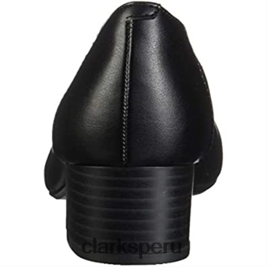 Zapatos de tacón Clarkli Fame de cuero negro para mujer mujer Clarks 40N4LX2915 cuero negro