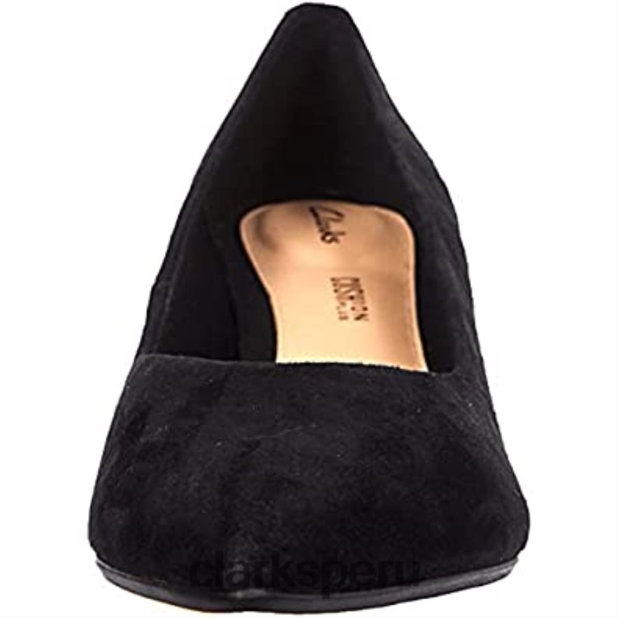 Zapatos de tacón cerrados Clarks Laina 55 Court para mujer en negro mujer Clarks 40N4LX1480 negro