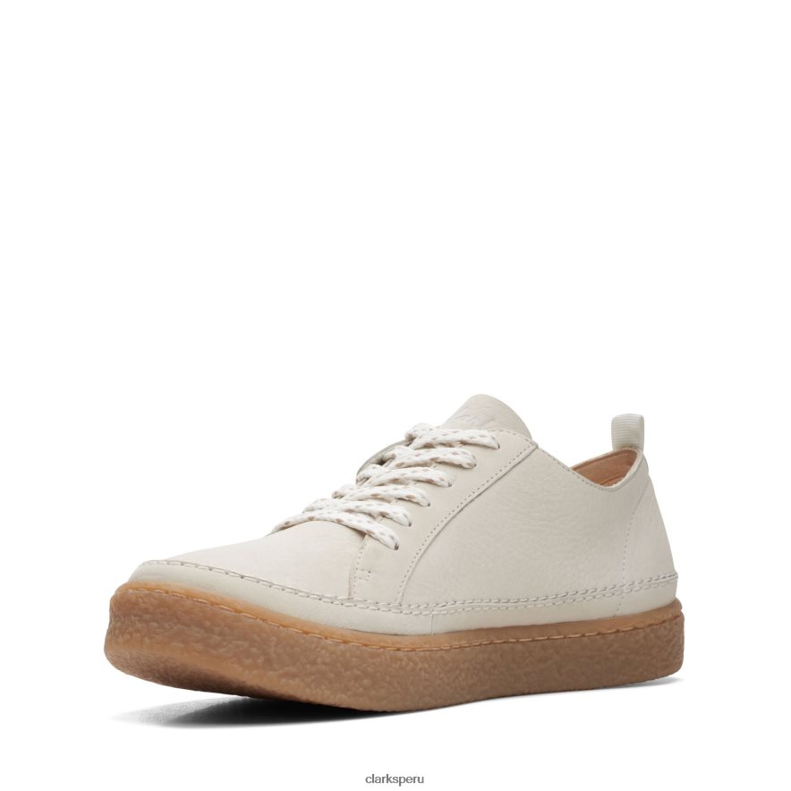clarks barleigh de cuero blanco mujer Clarks 40N4LX3107 cuero blanco