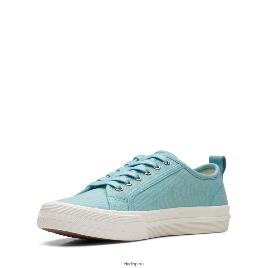 clarks roxby lace turquesa lona mujer Clarks 40N4LX3206 lienzo turquesa