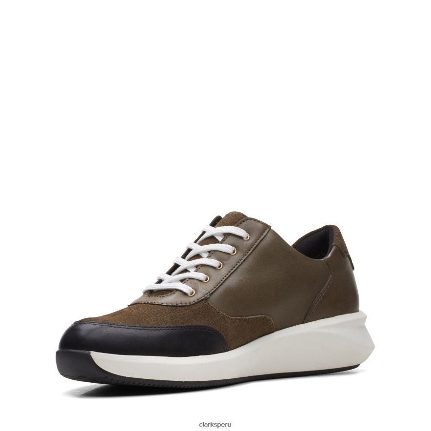 clarks un rio zip lea oliva oscuro mujer Clarks 40N4LX3047 hoja de oliva oscuro