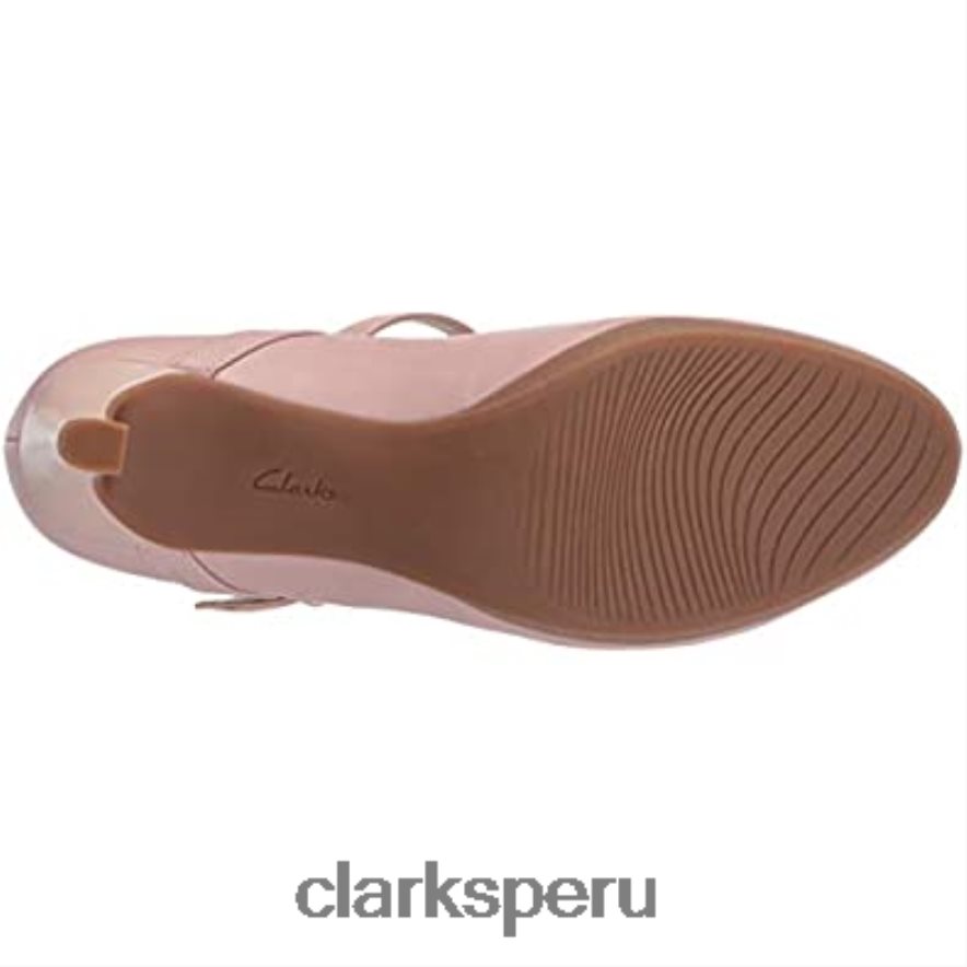 clarks zapatos de salón ambyr brillo de cuero rosa polvoriento para mujer mujer Clarks 40N4LX2772