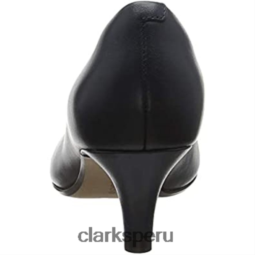 clarks zapatos de tacón linvale jerica de cuero azul marino para mujer mujer Clarks 40N4LX388 cuero azul marino