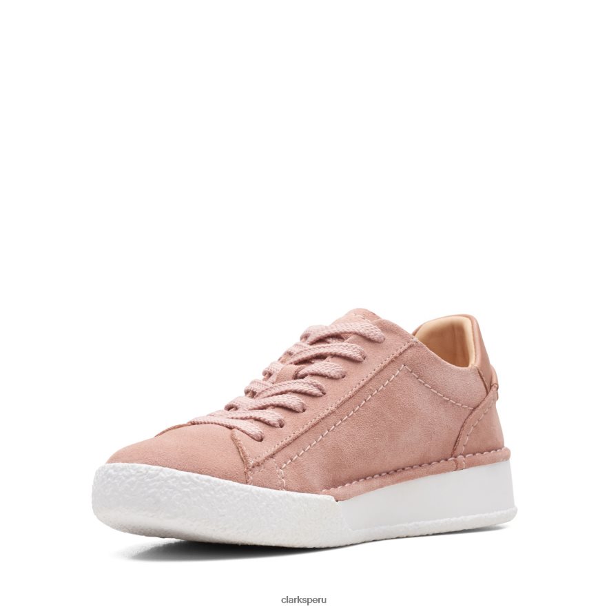copa artesanal encaje clarks rosa gamuza mujer Clarks 40N4LX3319 gamuza rosa