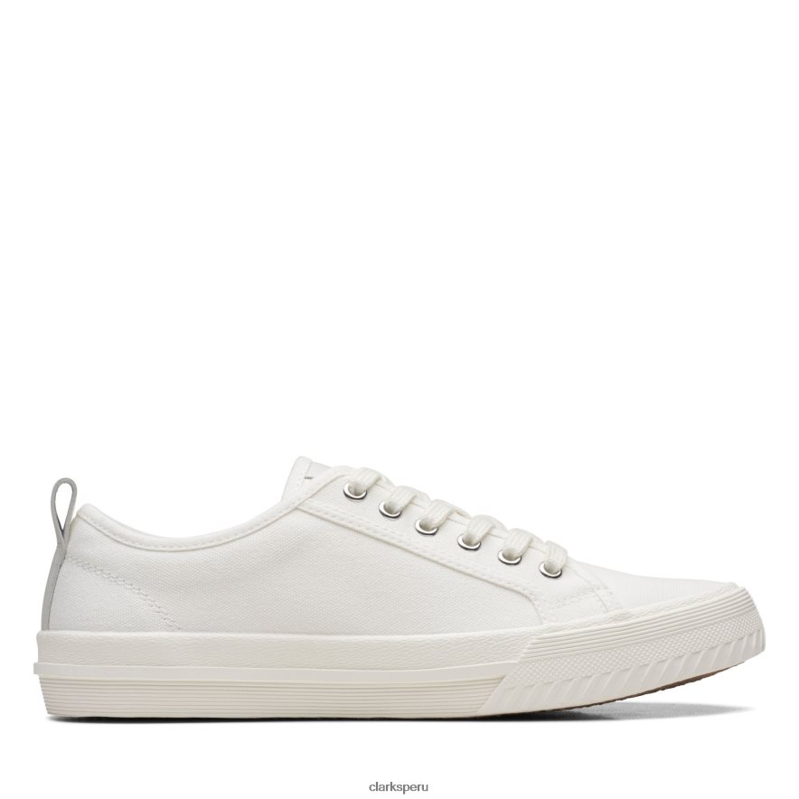 lona blanca clarks roxby encaje mujer Clarks 40N4LX3264 lienzo blanco