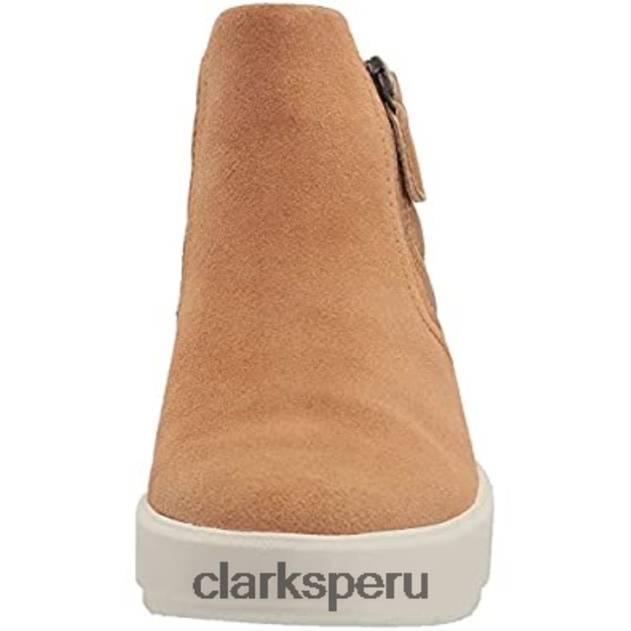 zapatilla con cremallera layton para mujer clarks light tan combi mujer Clarks 40N4LX2959 combinación bronceado claro