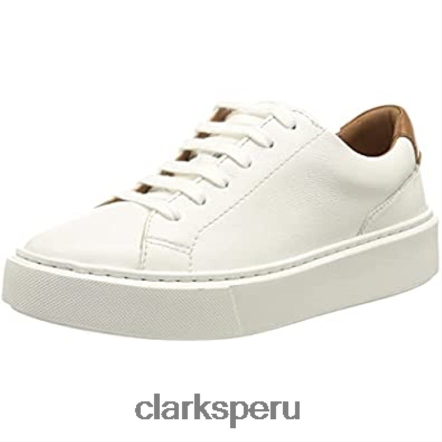 zapatilla hero lite encaje mujer clarks cuero blanco mujer Clarks 40N4LX2741 cuero blanco