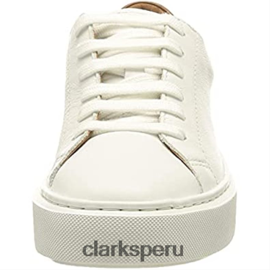 zapatilla hero lite encaje mujer clarks cuero blanco mujer Clarks 40N4LX2741 cuero blanco