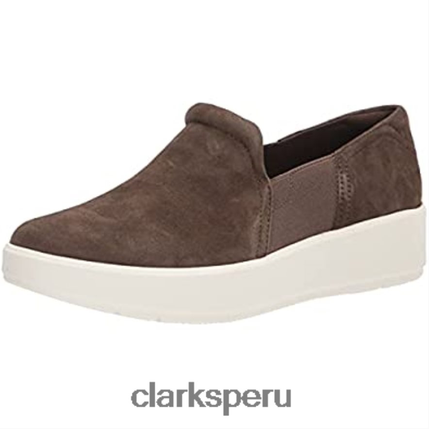 zapatilla layton band para mujer clarks ante oliva oscuro mujer Clarks 40N4LX2271 ante oliva oscuro