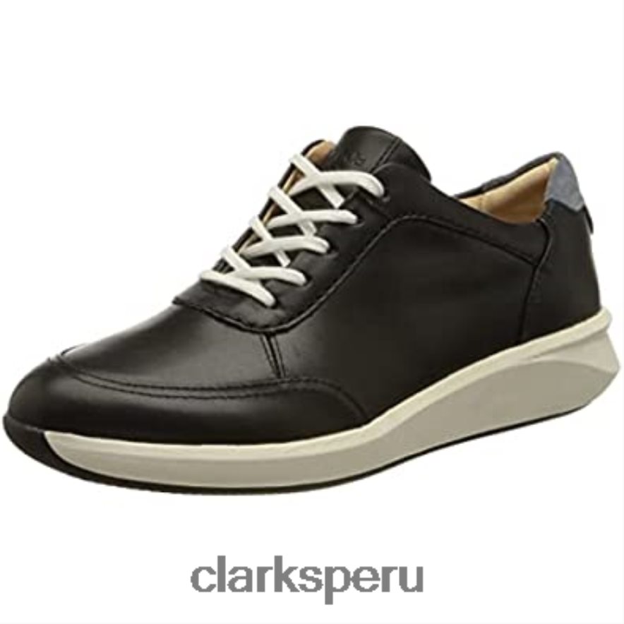 zapatilla un rio mix para mujer cuero azul marino clarks mujer Clarks 40N4LX2686 cuero azul marino