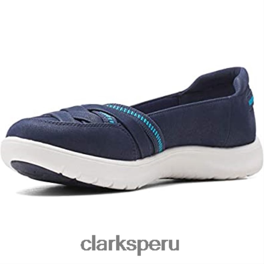 zapatillas adella poppy para mujer clarks azul marino mujer Clarks 40N4LX1021 Armada