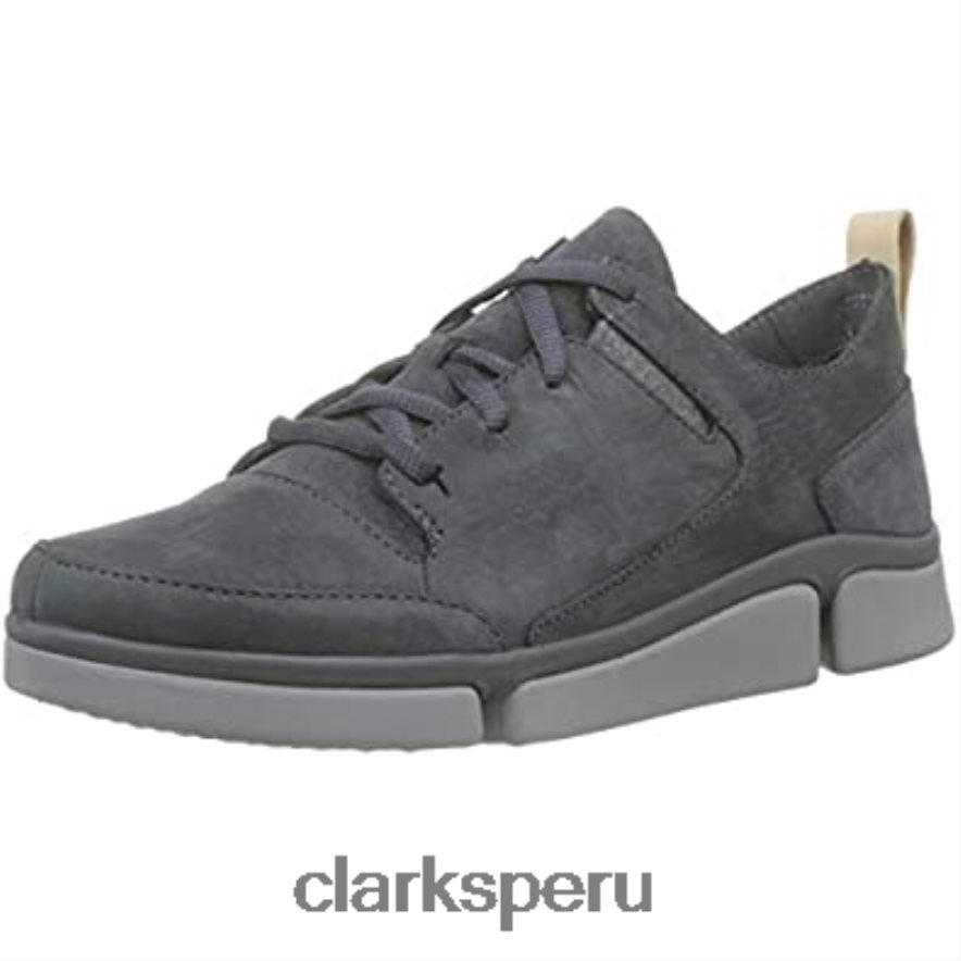 zapatillas bajas clarks tri turn de nobuk gris oscuro para mujer mujer Clarks 40N4LX872 nubuck gris oscuro