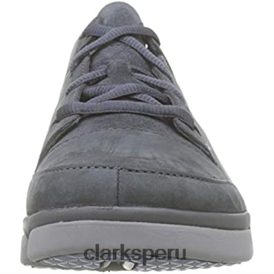 zapatillas bajas clarks tri turn de nobuk gris oscuro para mujer mujer Clarks 40N4LX872 nubuck gris oscuro
