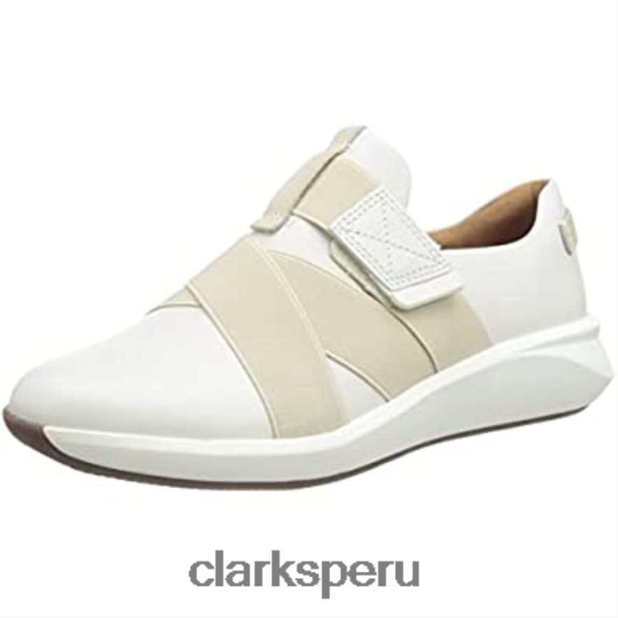 zapatillas un rio strap mujer clarks piel blanca mujer Clarks 40N4LX589 cuero blanco