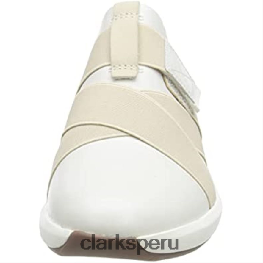 zapatillas un rio strap mujer clarks piel blanca mujer Clarks 40N4LX589 cuero blanco